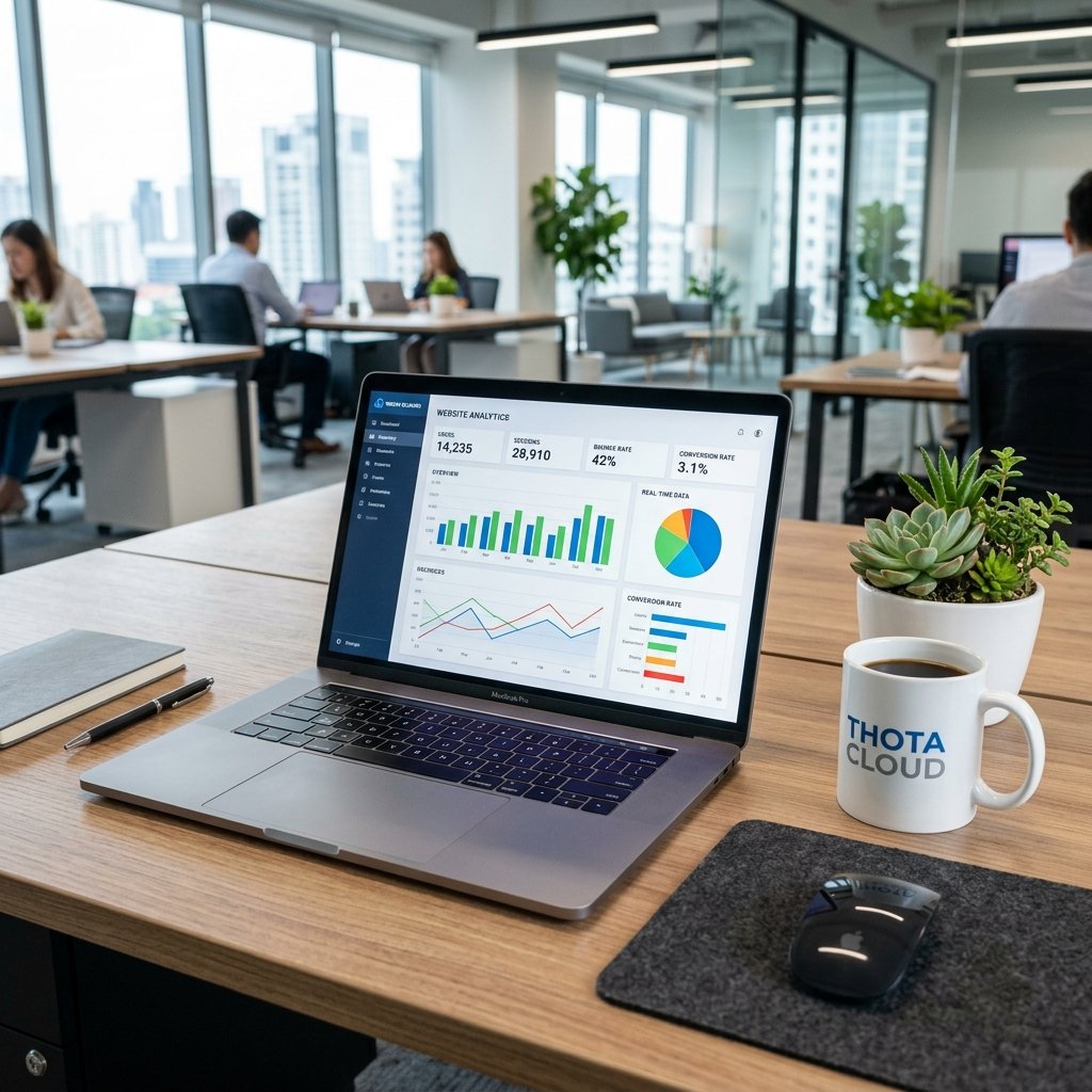 Thota Cloud Website Performance Analytics Laptop Dashboard